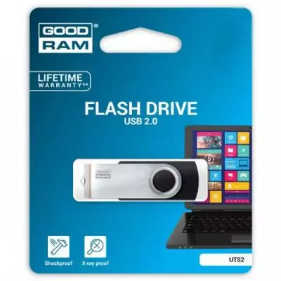 USB флеш накопитель Goodram 16GB Twister Black USB 2.0 (UTS2-0160K0R11) - 1 USB флеш накопитель Goodram 16GB Twister Black USB 2.0 (UTS2-0160K0R11) - 1