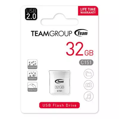 USB флеш накопитель Team 32GB C151 White USB 2.0 (TC15132GB01) - 5