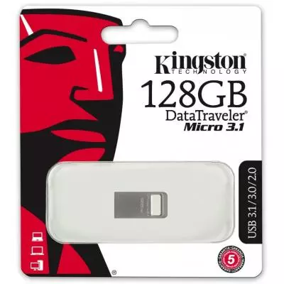 USB флеш накопитель Kingston 128GB DT Micro 3.1 USB 3.1 (DTMC3/128GB) - 3 USB флеш накопитель Kingston 128GB DT Micro 3.1 USB 3.1 (DTMC3/128GB) - 3
