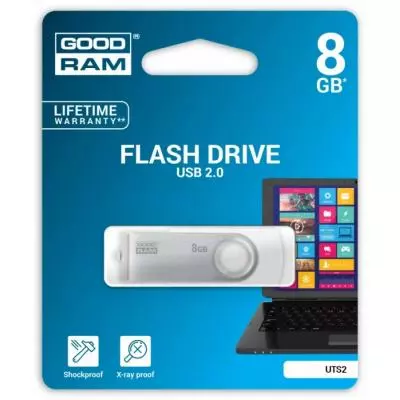 USB флеш накопитель Goodram 8GB Twister White USB 2.0 (UTS2-0080W0R11)