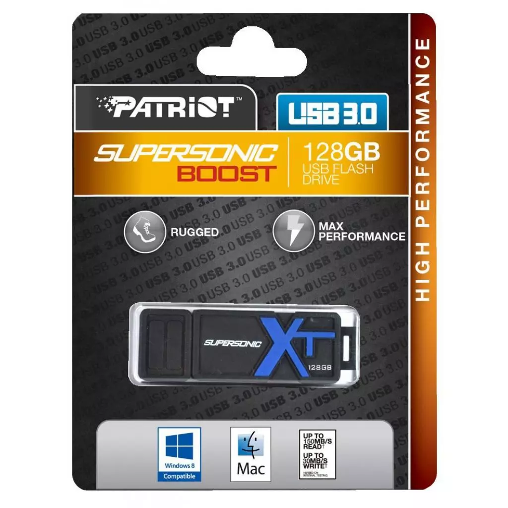 USB флеш накопитель Patriot 128GB SUPERSONIC BOOST XT USB 3.0 (PEF128GSBUSB) - 2 USB флеш накопитель Patriot 128GB SUPERSONIC BOOST XT USB 3.0 (PEF128GSBUSB) - 2