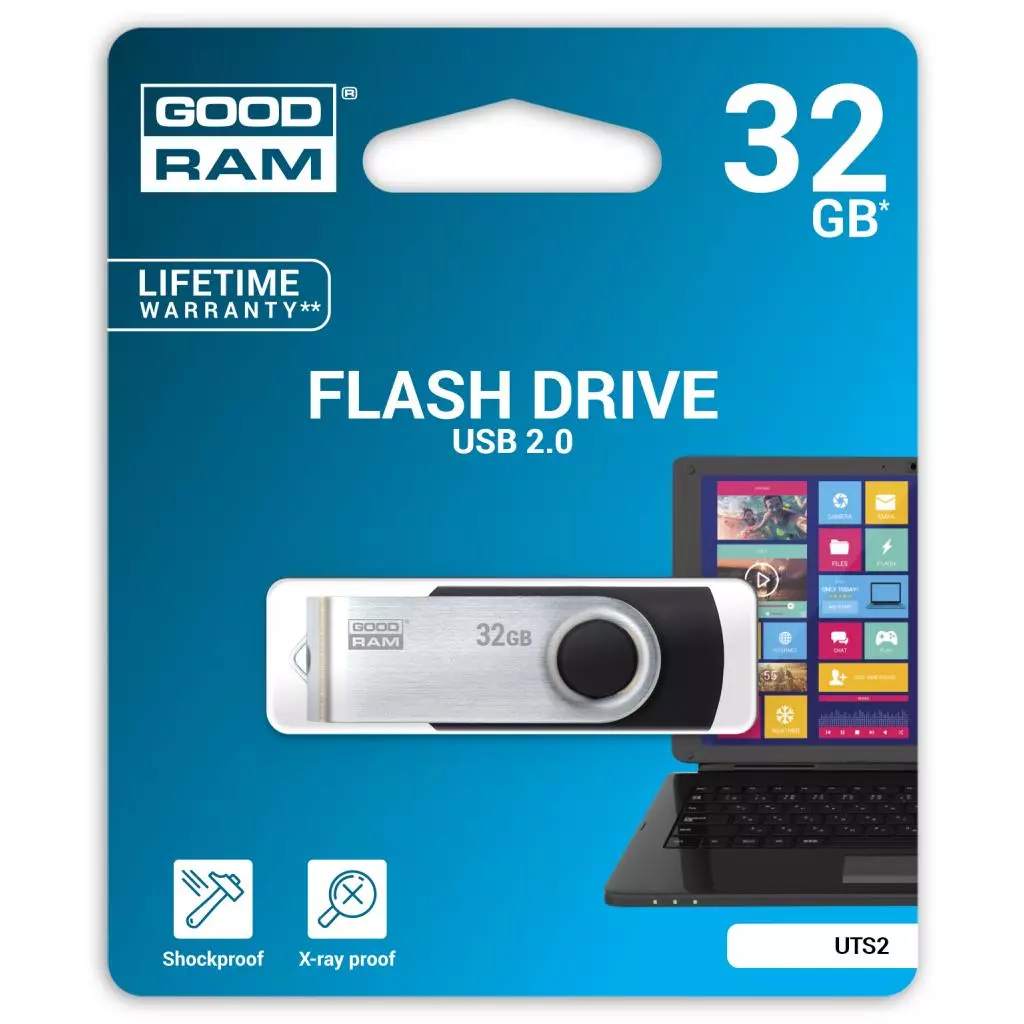USB флеш накопитель Goodram 32GB UTS2 (Twister) Black USB 2.0 (UTS2-0320K0R11) - 1 USB флеш накопитель Goodram 32GB UTS2 (Twister) Black USB 2.0 (UTS2-0320K0R11) - 1