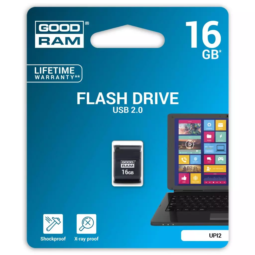 USB флеш накопитель Goodram 16GB UPI2 Piccolo Black USB 2.0 (UPI2-0160K0R11) - 1 USB флеш накопитель Goodram 16GB UPI2 Piccolo Black USB 2.0 (UPI2-0160K0R11) - 1