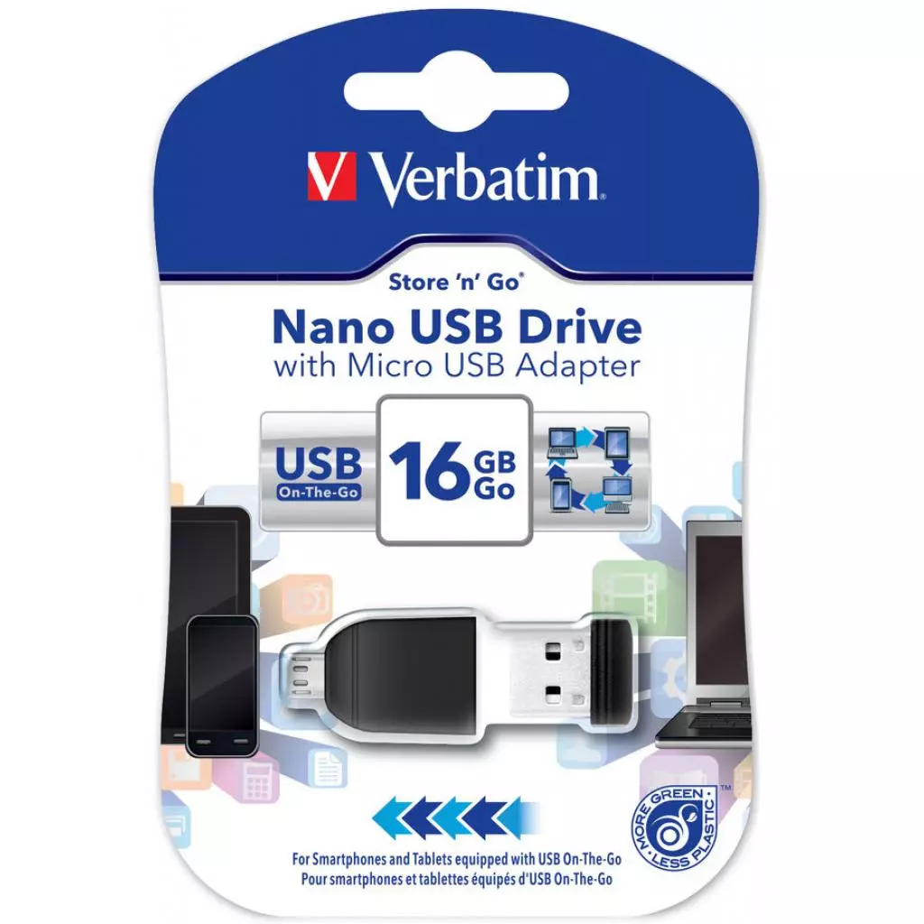 USB флеш накопитель Verbatim 16GB OTG Black USB 2.0 (49821) - 5 USB флеш накопитель Verbatim 16GB OTG Black USB 2.0 (49821) - 5