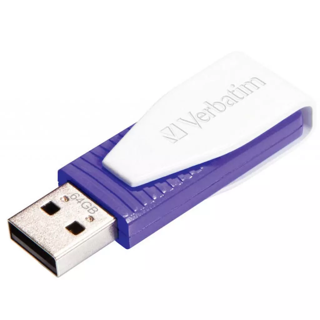 USB флеш накопитель Verbatim 64GB STORE'N'GO SWIVE VIOLET USB 2.0 (49816) - 4 USB флеш накопитель Verbatim 64GB STORE'N'GO SWIVE VIOLET USB 2.0 (49816) - 4
