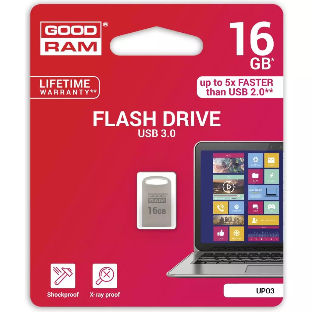 USB флеш накопитель Goodram 16GB Point Silver USB 3.0 (UPO3-0160S0R11) - 2 USB флеш накопитель Goodram 16GB Point Silver USB 3.0 (UPO3-0160S0R11) - 2
