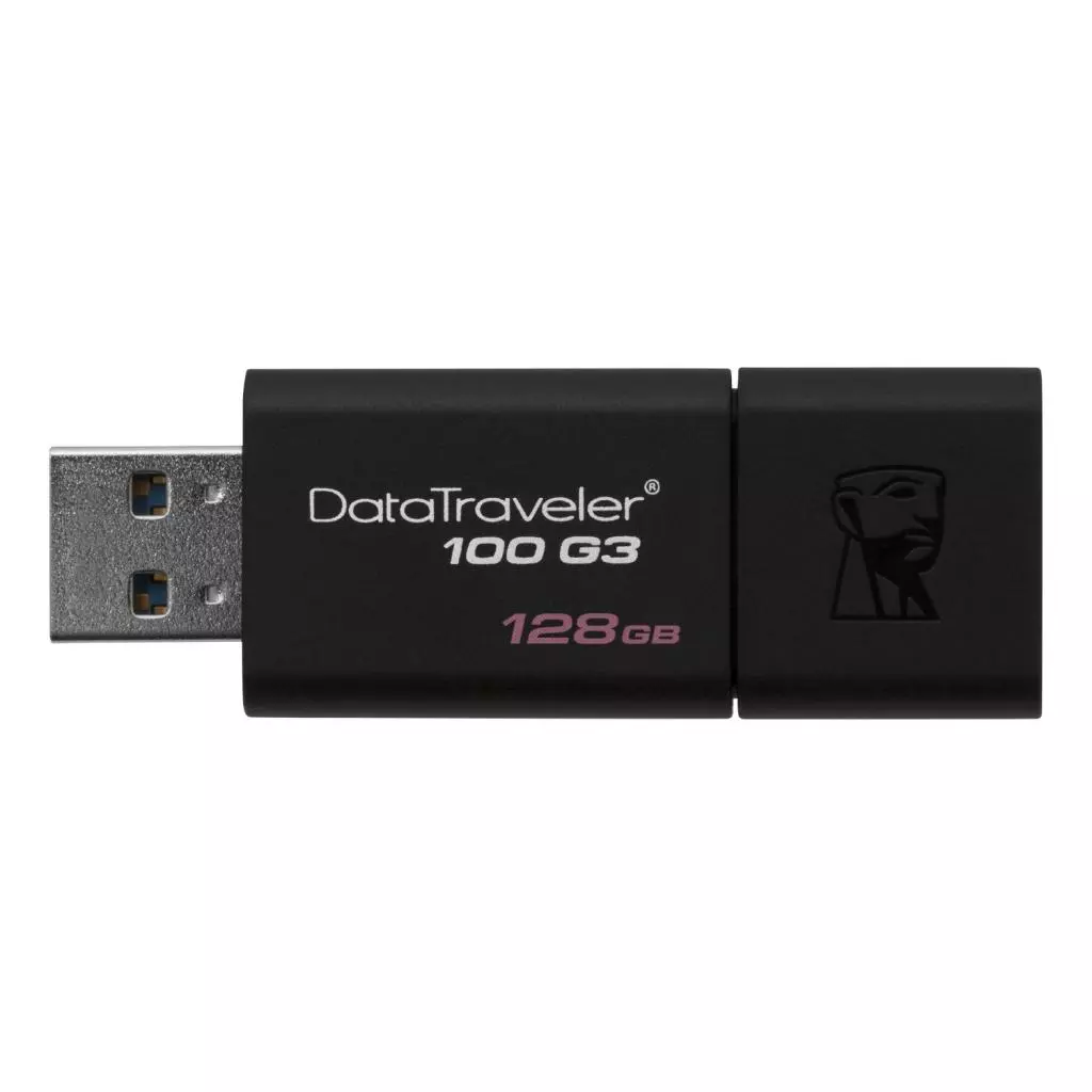 USB флеш накопитель Kingston 128GB DT100 G3 Black USB 3.0 (DT100G3/128GB) - 3 USB флеш накопитель Kingston 128GB DT100 G3 Black USB 3.0 (DT100G3/128GB) - 3