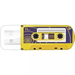 USB флеш накопитель Verbatim 32GB Mini cassette edition Yellow USB 2.0 (49393)