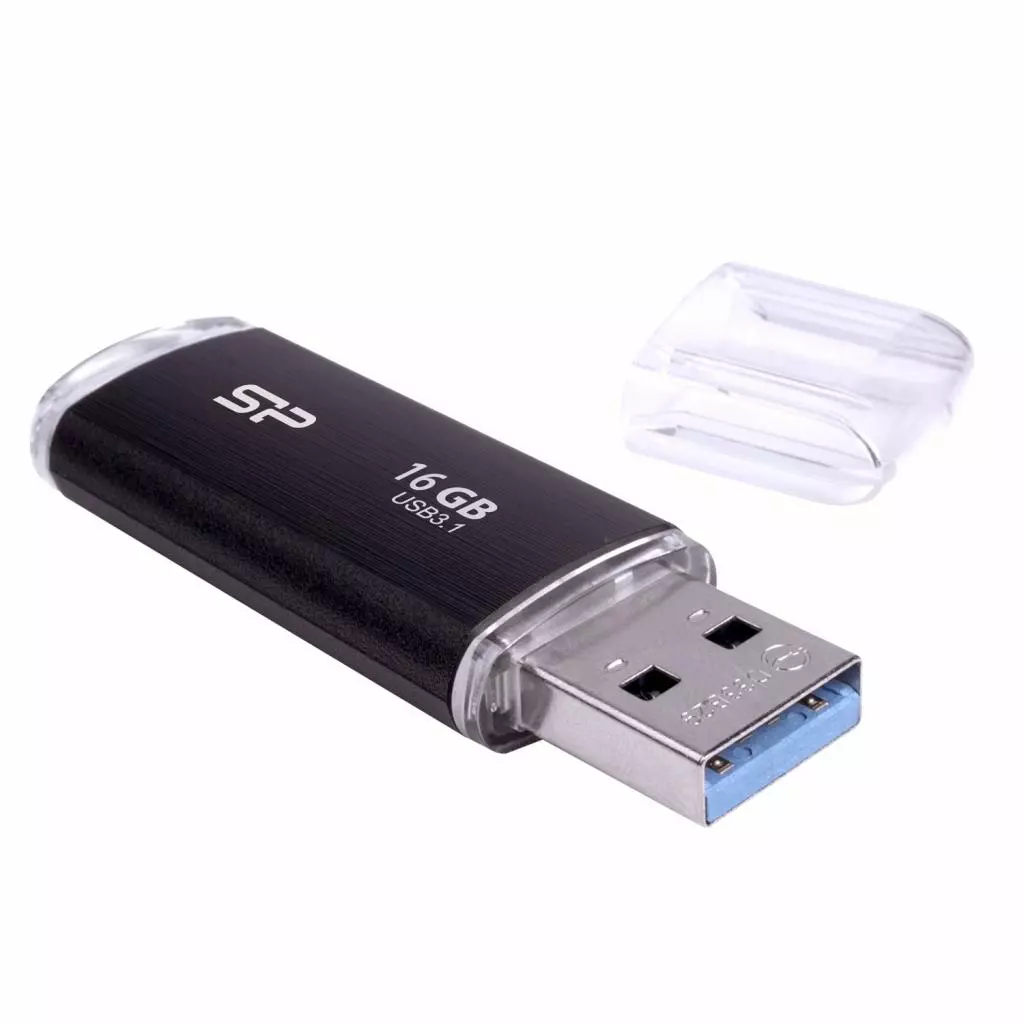 USB флеш накопитель Silicon Power 16GB Blaze B02 Black USB 3.0 (SP016GBUF3B02V1K) - 1 USB флеш накопитель Silicon Power 16GB Blaze B02 Black USB 3.0 (SP016GBUF3B02V1K) - 1