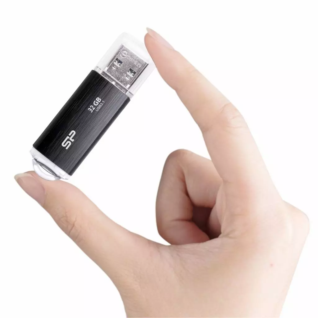 USB флеш накопитель Silicon Power 32GB Blaze B02 Black USB 3.0 (SP032GBUF3B02V1K) - 3