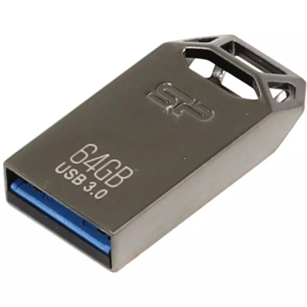 USB флеш накопитель Silicon Power 64GB Jewel J50 Metallic Grey USB 3.0 (SP064GBUF3J50V1T) - 3