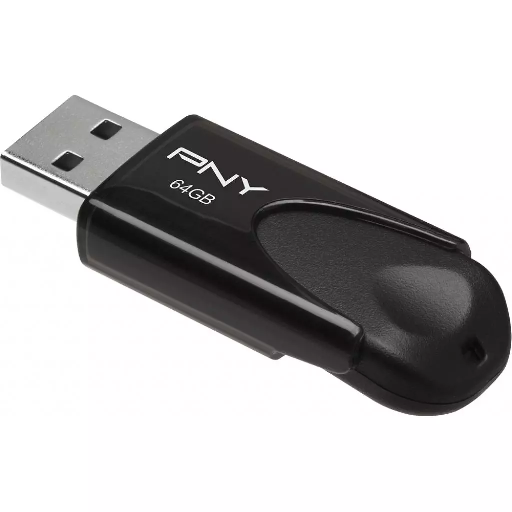 USB флеш накопитель PNY flash 64GB Attache4 Black USB 2.0 (FD64GATT4-EF) - 2