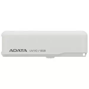 USB флеш накопитель ADATA 8GB DashDrive UV110 White USB 2.0 (AUV110-8G-RWH)