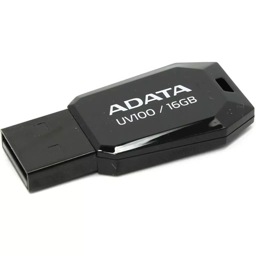 USB флеш накопитель ADATA 16GB DashDrive UV100 Black USB 2.0 (AUV100-16G-RBK) - 1