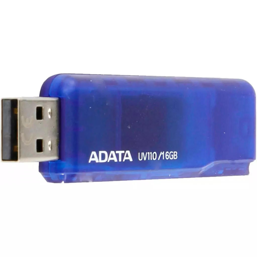 USB флеш накопитель ADATA 16GB UV110 Blue USB 2.0 (AUV110-16G-RBL) - 3 USB флеш накопитель ADATA 16GB UV110 Blue USB 2.0 (AUV110-16G-RBL) - 3