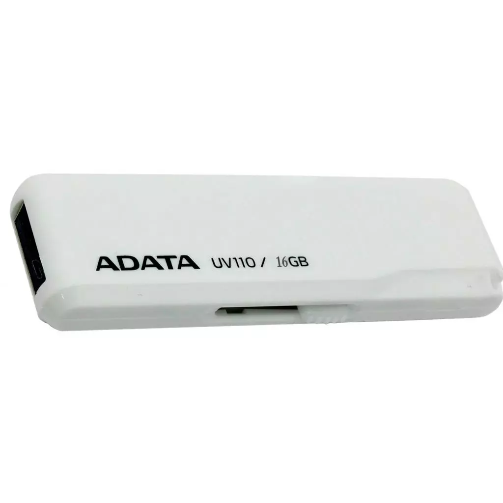USB флеш накопитель ADATA 16GB UV110 White USB 2.0 (AUV110-16G-RWH) - 1 USB флеш накопитель ADATA 16GB UV110 White USB 2.0 (AUV110-16G-RWH) - 1
