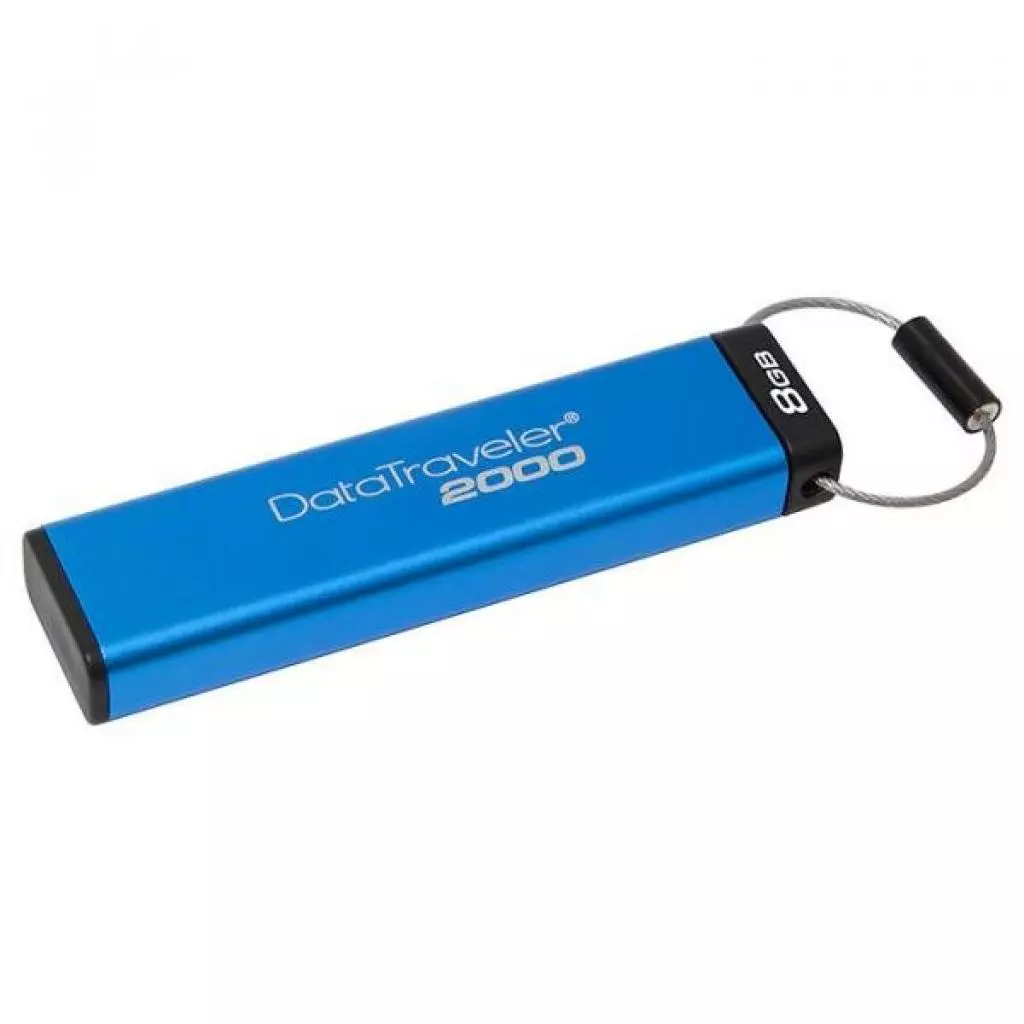 USB флеш накопитель Kingston 8GB DataTraveler 2000 Metal Security USB 3.0 (DT2000/8GB) - 1 USB флеш накопитель Kingston 8GB DataTraveler 2000 Metal Security USB 3.0 (DT2000/8GB) - 1