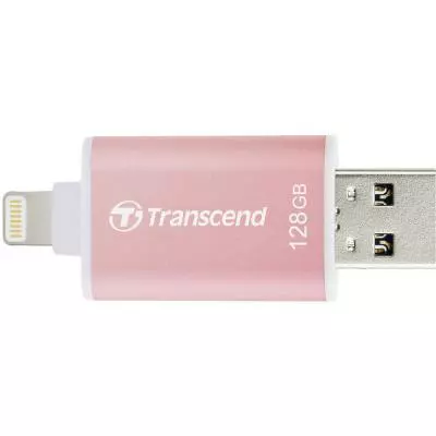 USB флеш накопитель Transcend 128GB JetDrive Go 300 Rose Gold USB 3.1/Lightning (TS128GJDG300R) - 3