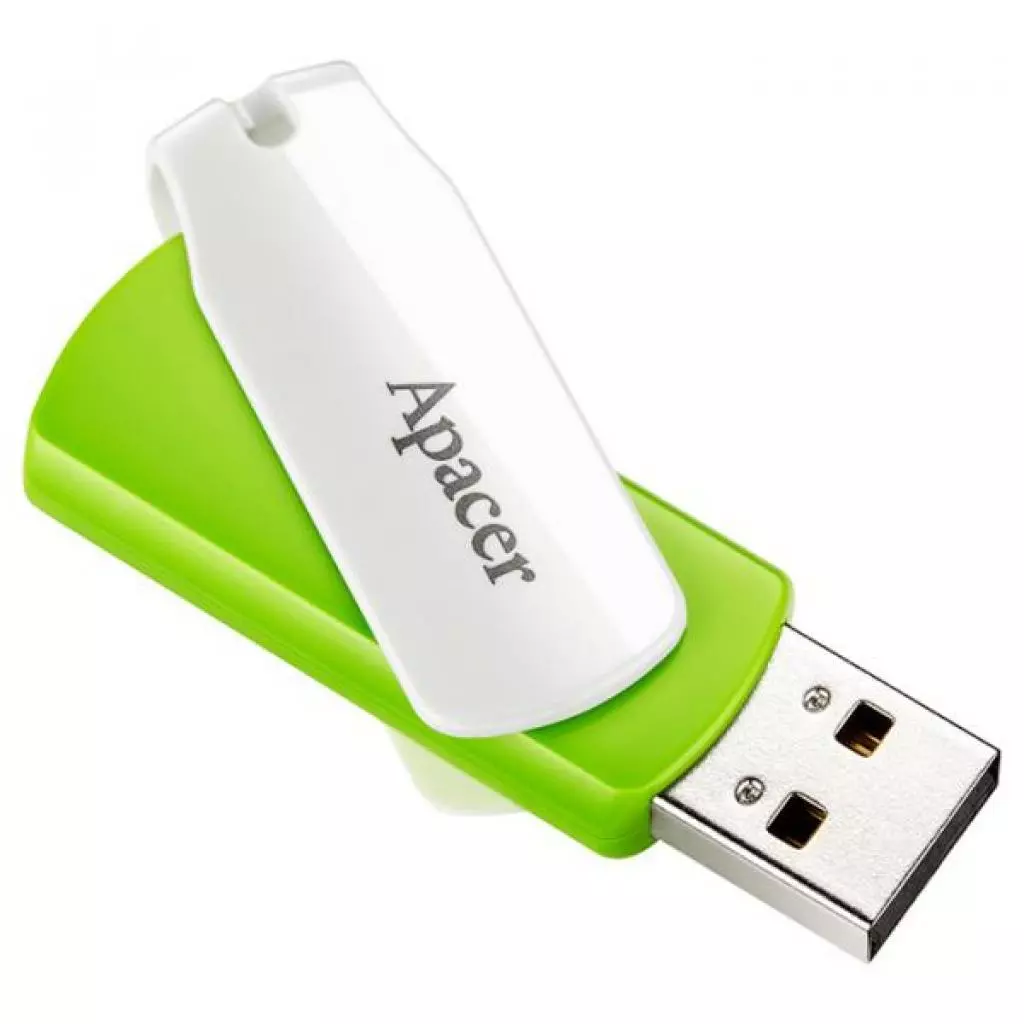 USB флеш накопитель Apacer 16GB AH335 Green/White USB 2.0 (AP16GAH335G-1) - 1 USB флеш накопитель Apacer 16GB AH335 Green/White USB 2.0 (AP16GAH335G-1) - 1