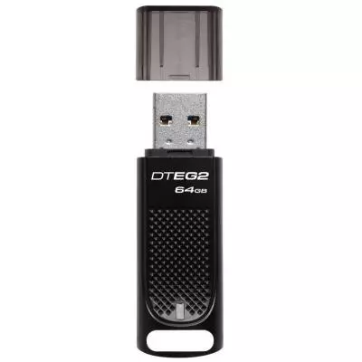 USB флеш накопитель Kingston 64GB DataTraveler Elite G2 Metal Black USB 3.1 (DTEG2/64GB) - 1