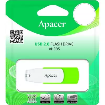 USB флеш накопитель Apacer 64GB AH335 Green USB 2.0 (AP64GAH335G-1) - 3 USB флеш накопитель Apacer 64GB AH335 Green USB 2.0 (AP64GAH335G-1) - 3