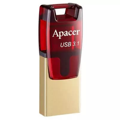 USB флеш накопитель Apacer 64GB AH180 Red Type-C Dual USB 3.1 (AP64GAH180R-1) - 1 USB флеш накопитель Apacer 64GB AH180 Red Type-C Dual USB 3.1 (AP64GAH180R-1) - 1