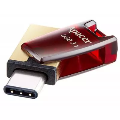 USB флеш накопитель Apacer 64GB AH180 Red Type-C Dual USB 3.1 (AP64GAH180R-1) - 2 USB флеш накопитель Apacer 64GB AH180 Red Type-C Dual USB 3.1 (AP64GAH180R-1) - 2