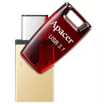 USB флеш накопитель Apacer 64GB AH180 Red Type-C Dual USB 3.1 (AP64GAH180R-1) - 3 USB флеш накопитель Apacer 64GB AH180 Red Type-C Dual USB 3.1 (AP64GAH180R-1) - 3