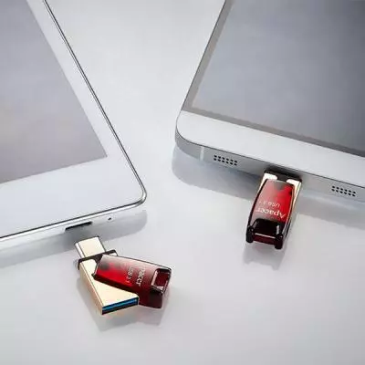 USB флеш накопитель Apacer 64GB AH180 Red Type-C Dual USB 3.1 (AP64GAH180R-1) - 5 USB флеш накопитель Apacer 64GB AH180 Red Type-C Dual USB 3.1 (AP64GAH180R-1) - 5