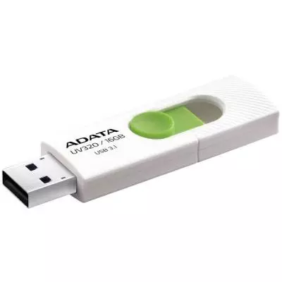USB флеш накопитель ADATA 16GB UV320 White/Green USB 3.1 (AUV320-16G-RWHGN) - 2