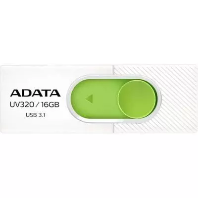 USB флеш накопитель ADATA 16GB UV320 White/Green USB 3.1 (AUV320-16G-RWHGN)