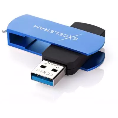 USB флеш накопитель eXceleram 16GB P2 Series Blue/Black USB 2.0 (EXP2U2BLB16) - 1