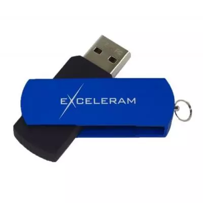 USB флеш накопитель eXceleram 64GB P2 Series Blue/Black USB 2.0 (EXP2U2BLB64)