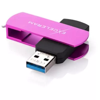 USB флеш накопитель eXceleram 8GB P2 Series Purple/Black USB 2.0 (EXP2U2PUB08) - 1