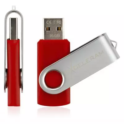 USB флеш накопитель eXceleram 8GB P1 Series Silver/Red USB 2.0 (EXP1U2SIRE08) - 3