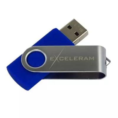 USB флеш накопитель eXceleram 8GB P1 Series Silver/Blue USB 2.0 (EXP1U2SIBL08)