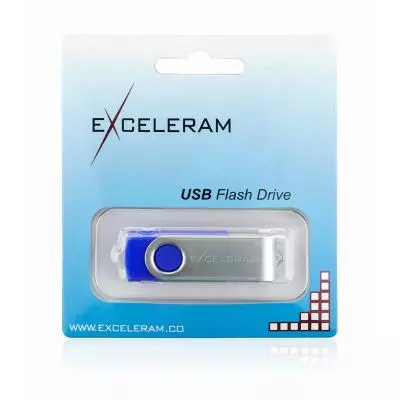 USB флеш накопитель eXceleram 16GB P1 Series Silver/Blue USB 2.0 (EXP1U2SIBL16) - 7