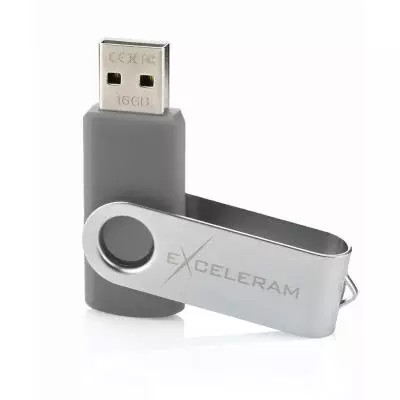 USB флеш накопитель eXceleram 16GB P1 Series Silver/Gray USB 2.0 (EXP1U2SIG16) - 2