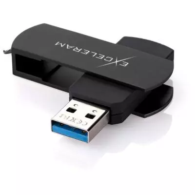 USB флеш накопитель eXceleram 64GB P2 Series Black/Black USB 3.1 Gen 1 (EXP2U3BB64) - 1