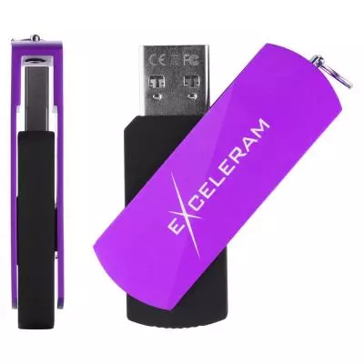 USB флеш накопитель eXceleram 32GB P2 Series Grape/Black USB 2.0 (EXP2U2GPB32) - 3 USB флеш накопитель eXceleram 32GB P2 Series Grape/Black USB 2.0 (EXP2U2GPB32) - 3