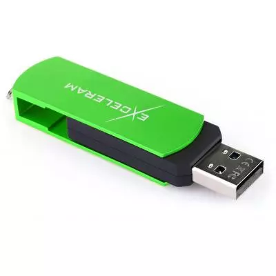 USB флеш накопитель eXceleram 16GB P2 Series Green/Black USB 2.0 (EXP2U2GRB16) - 4 USB флеш накопитель eXceleram 16GB P2 Series Green/Black USB 2.0 (EXP2U2GRB16) - 4