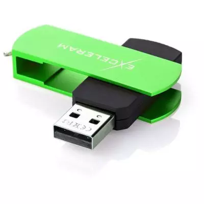 USB флеш накопитель eXceleram 64GB P2 Series Green/Black USB 2.0 (EXP2U2GRB64) - 1 USB флеш накопитель eXceleram 64GB P2 Series Green/Black USB 2.0 (EXP2U2GRB64) - 1