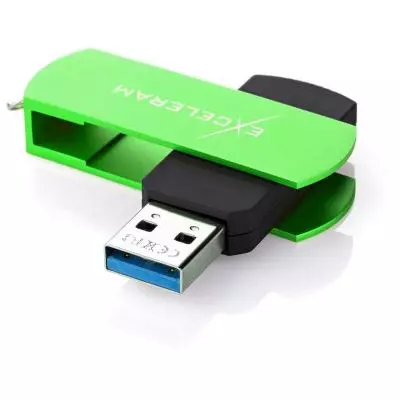 USB флеш накопитель eXceleram 16GB P2 Series Green/Black USB 3.1 Gen 1 (EXP2U3GRB16) - 1