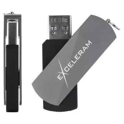 USB флеш накопитель eXceleram 16GB P2 Series Gray/Black USB 2.0 (EXP2U2GB16) - 3 USB флеш накопитель eXceleram 16GB P2 Series Gray/Black USB 2.0 (EXP2U2GB16) - 3