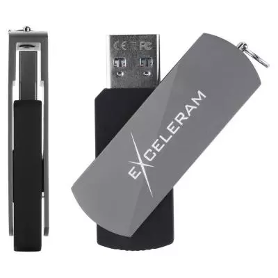 USB флеш накопитель eXceleram 64GB P2 Series Gray/Black USB 3.1 Gen 1 (EXP2U3GB64) - 3 USB флеш накопитель eXceleram 64GB P2 Series Gray/Black USB 3.1 Gen 1 (EXP2U3GB64) - 3