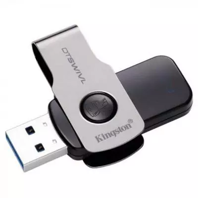 USB флеш накопитель Kingston 32GB DT SWIVL Metal USB 3.0 (DTSWIVL/32GB) - 1 USB флеш накопитель Kingston 32GB DT SWIVL Metal USB 3.0 (DTSWIVL/32GB) - 1