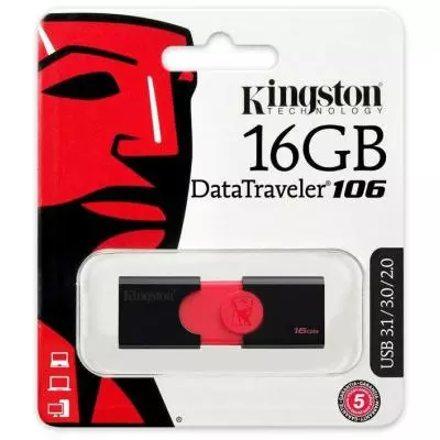USB флеш накопитель Kingston 16GB DT106 USB 3.0 (DT106/16GB) - 5