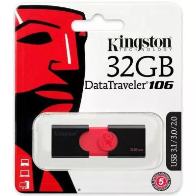 USB флеш накопитель Kingston 32GB DT106 USB 3.0 (DT106/32GB) - 5 USB флеш накопитель Kingston 32GB DT106 USB 3.0 (DT106/32GB) - 5
