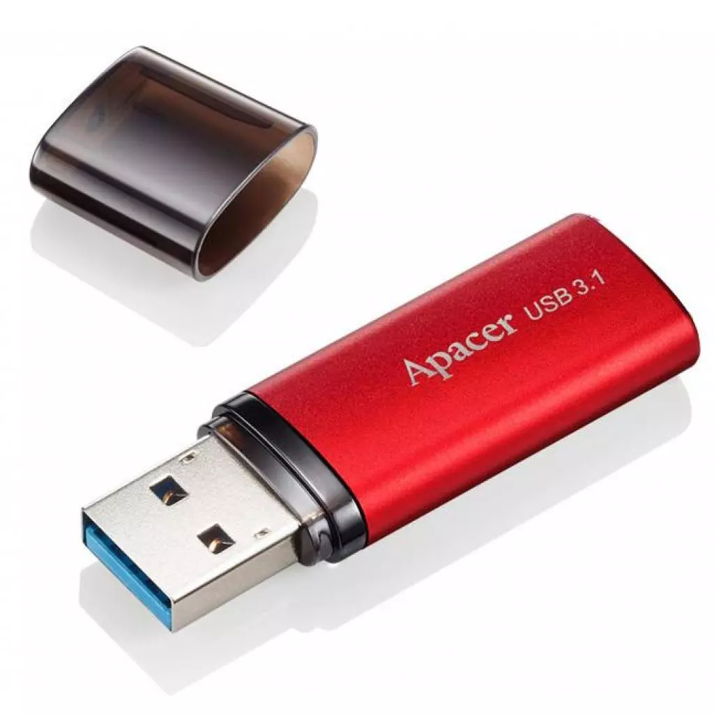 USB флеш накопитель Apacer 64GB AH25B Red USB 3.1 Gen1 (AP64GAH25BR-1) - 2