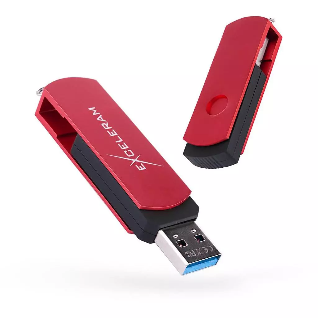 USB флеш накопитель eXceleram 128GB P2 Series Red/Black USB 3.1 Gen 1 (EXP2U3REB128)